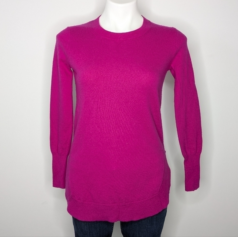 J Crew Factory purple wool blend long sleeve sweater XXS